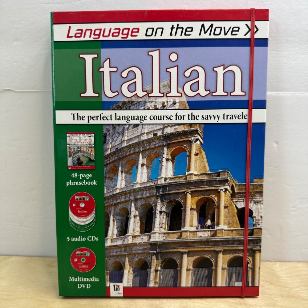 Language on the Move Italian Course 5 Audio CDs Multimedia DVD Phrasebook Kit